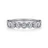 Fancy Wedding Ring in 14k White Gold with Round Natural Diamond at Gabriel & Co.