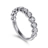 Fancy Wedding Ring in 14k White Gold with Round Natural Diamond at Gabriel & Co.