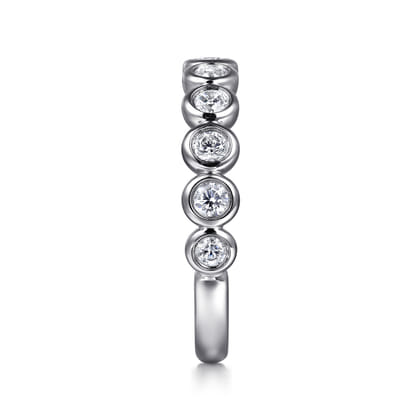 Amalfi - 14K White Gold Bezel Set Diamond Anniversary Band