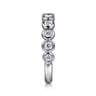 Fancy Wedding Ring in 14k White Gold with Round Natural Diamond at Gabriel & Co.