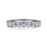 Fancy Wedding Ring in 14k White Gold with Round Natural Diamond at Gabriel & Co.