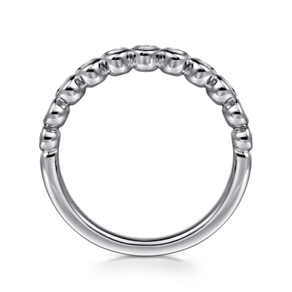 Amalfi - 14K White Gold Bezel Set Diamond Anniversary Band