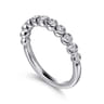 Fancy Wedding Ring in 14k White Gold with Round Natural Diamond at Gabriel & Co.