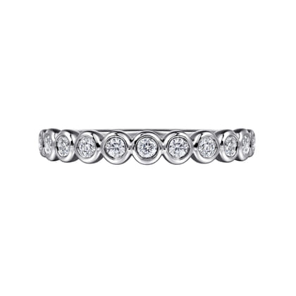 Amalfi - 14K White Gold Bezel Set Diamond Anniversary Band