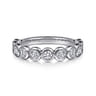 Fancy Wedding Ring in 14k White Gold with Round Natural Diamond at Gabriel & Co.