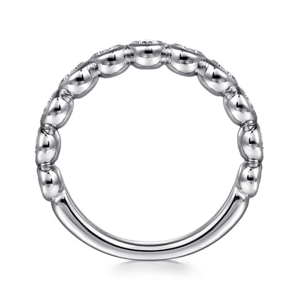 Amalfi - 14K White Gold Bezel Set Diamond Anniversary Band