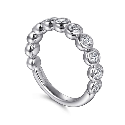 Amalfi - 14K White Gold Bezel Set Diamond Anniversary Band
