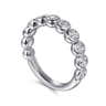 Fancy Wedding Ring in 14k White Gold with Round Natural Diamond at Gabriel & Co.