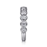 Fancy Wedding Ring in 14k White Gold with Round Natural Diamond at Gabriel & Co.