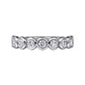 Fancy Wedding Ring in 14k White Gold with Round Natural Diamond at Gabriel & Co.