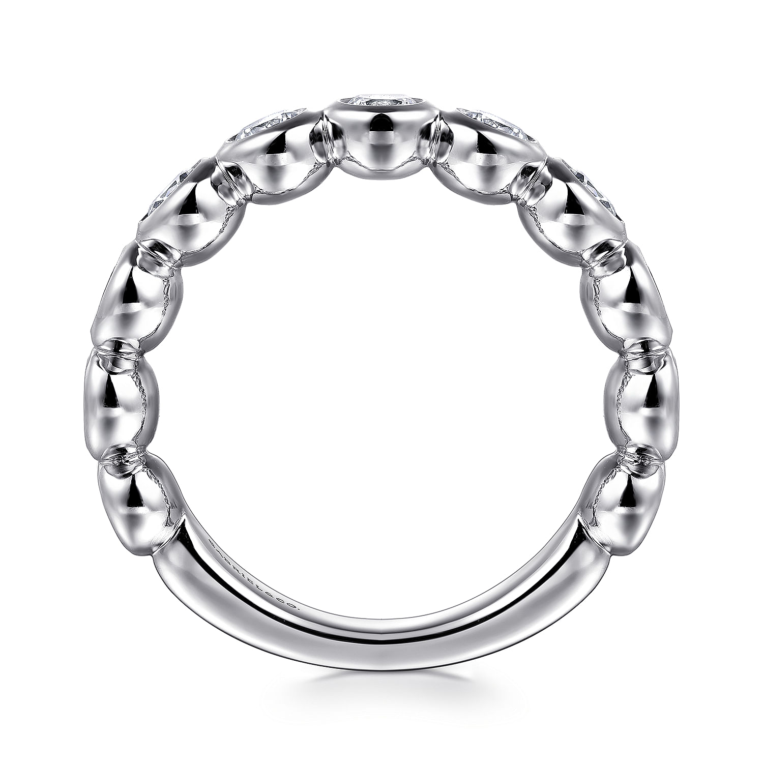 Amalfi - 14K White Gold Bezel Set Diamond Anniversary Band