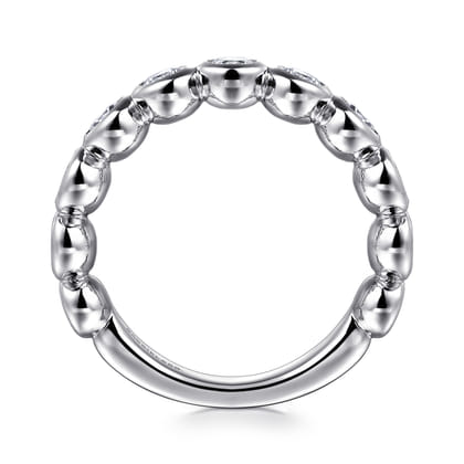 Amalfi - 14K White Gold Bezel Set Diamond Anniversary Band