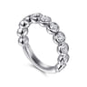 Fancy Wedding Ring in 14k White Gold with Round Natural Diamond at Gabriel & Co.