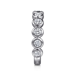 Amalfi - 14K White Gold Bezel Set Diamond Anniversary Band