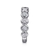 Fancy Wedding Ring in 14k White Gold with Round Natural Diamond at Gabriel & Co.
