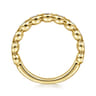 Fancy Wedding Ring in 14k Yellow Gold with Round Natural Diamond at Gabriel & Co.
