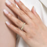 Fancy Wedding Ring in 14k Yellow Gold with Round Natural Diamond at Gabriel & Co.