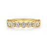 Fancy Wedding Ring in 14k Yellow Gold with Round Natural Diamond at Gabriel & Co.