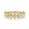 Straight Wedding Ring in 14k Yellow Gold with Round Natural Diamond at Gabriel & Co.