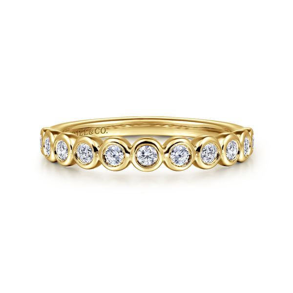 Amalfi 14K Yellow Gold Diamond Anniversary Band