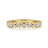 Straight Wedding Ring in 14k Yellow Gold with Round Natural Diamond at Gabriel & Co.