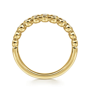 Amalfi - 14K Yellow Gold Diamond Anniversary Band