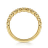 Straight Wedding Ring in 14k Yellow Gold with Round Natural Diamond at Gabriel & Co.