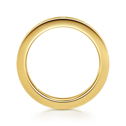 Amarelle - 14K Yellow Gold Burnish Diamond Eternity Band