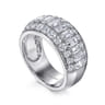 Fancy Wedding Ring in 14k White Gold with Baguette Natural Diamond at Gabriel & Co.