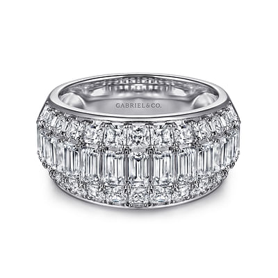 Amarie - 14K White Gold Separate Micro Prong in Channel Diamond Anniversary Band