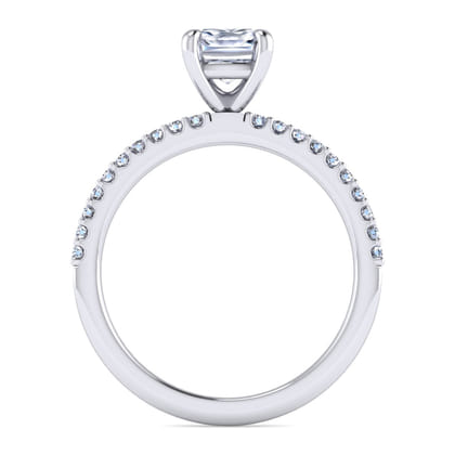 Amata - 14K White Gold Cushion Cut Diamond Engagement Ring