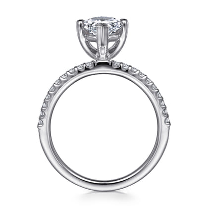 Amata - 14K White Gold Marquise Diamond Engagement Ring