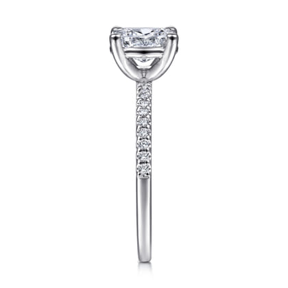 Amata - 14K White Gold Oval Diamond Engagement Ring