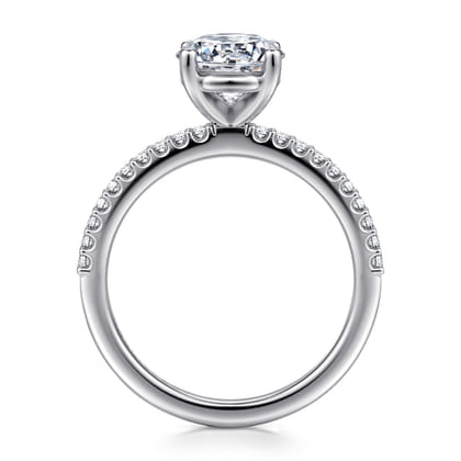 Amata - 14K White Gold Round Diamond Engagement Ring
