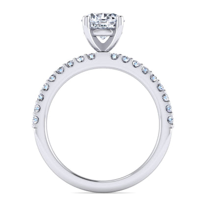 Amata - 14K White Gold Round Diamond Engagement Ring