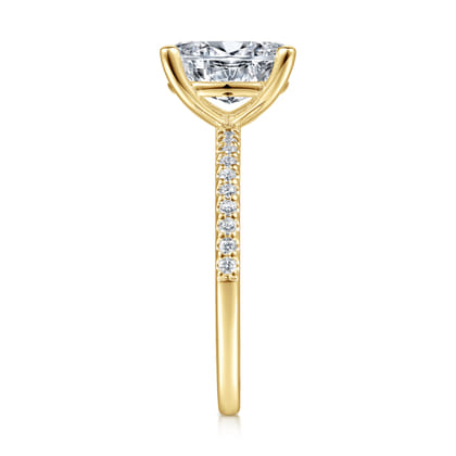 Amata - 14K Yellow Gold Diamond Engagement Ring with 14K Yellow Gold Head