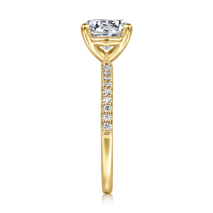 Amata - 14K Yellow Gold Diamond Engagement Ring with 14K Yellow Gold Head