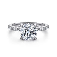 Amata - Platinum Round Diamond Engagement Ring