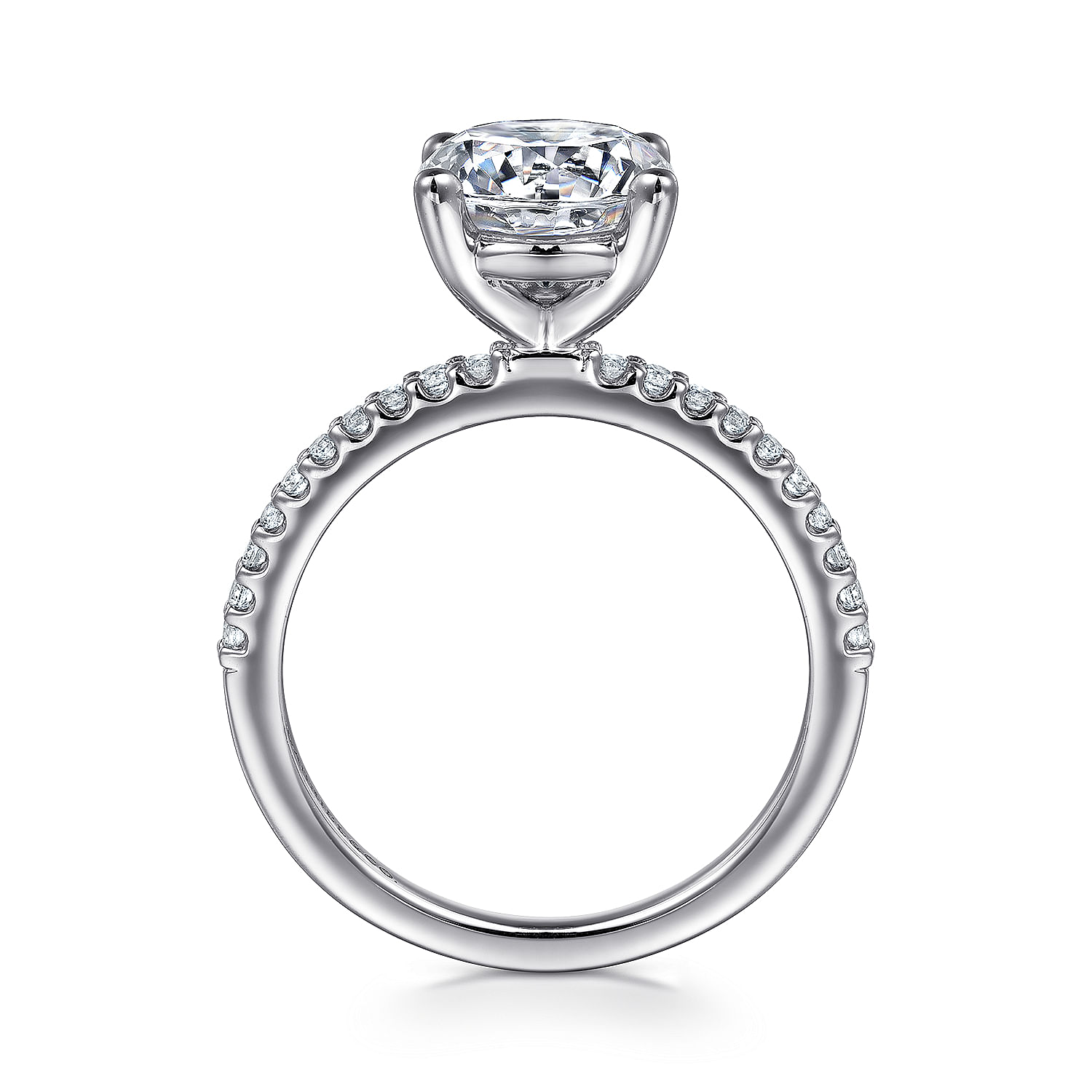 Amata - Platinum Round Diamond Engagement Ring