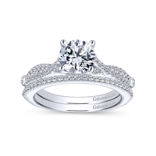 Amber - 14K White Gold Round Diamond Engagement Ring - 0.23 ct - Shot 4