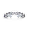 Open Ring Wedding Ring in 14k White Gold with Round Natural Diamond at Gabriel & Co.