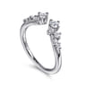 Open Ring Wedding Ring in 14k White Gold with Round Natural Diamond at Gabriel & Co.