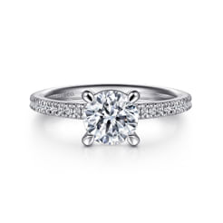 Platinum Round Diamond Engagement Ring