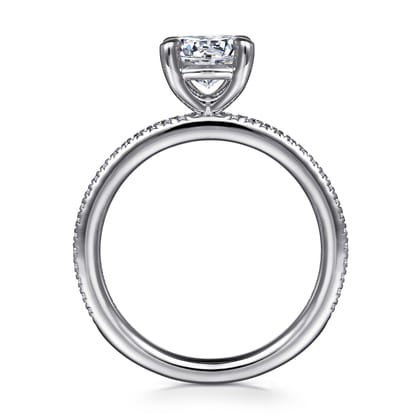 Amena - Platinum Round Diamond Engagement Ring