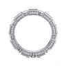 Eternity Band Wedding Ring in 14k White Gold with Baguette Sapphire at Gabriel & Co.