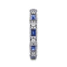 Eternity Band Wedding Ring in 14k White Gold with Baguette Sapphire at Gabriel & Co.