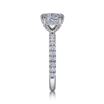 Amira - 14K White Gold Cushion Cut Diamond Engagement Ring