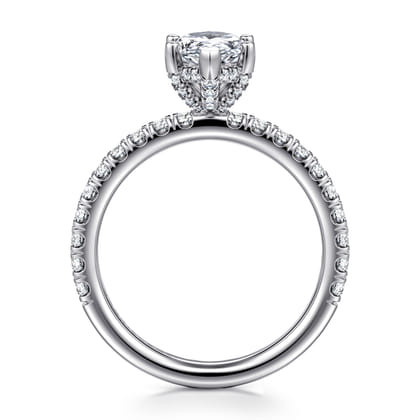 Amira - 14K White Gold Marquise Shape Diamond Engagement Ring