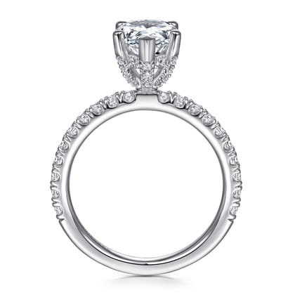 Amira - 14K White Gold Pear Shape Diamond Engagement Ring