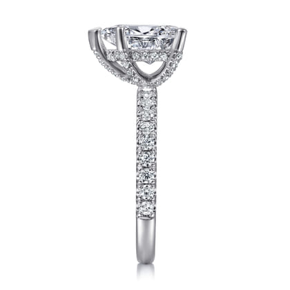 Amira - 14K White Gold Pear Shape Diamond Engagement Ring